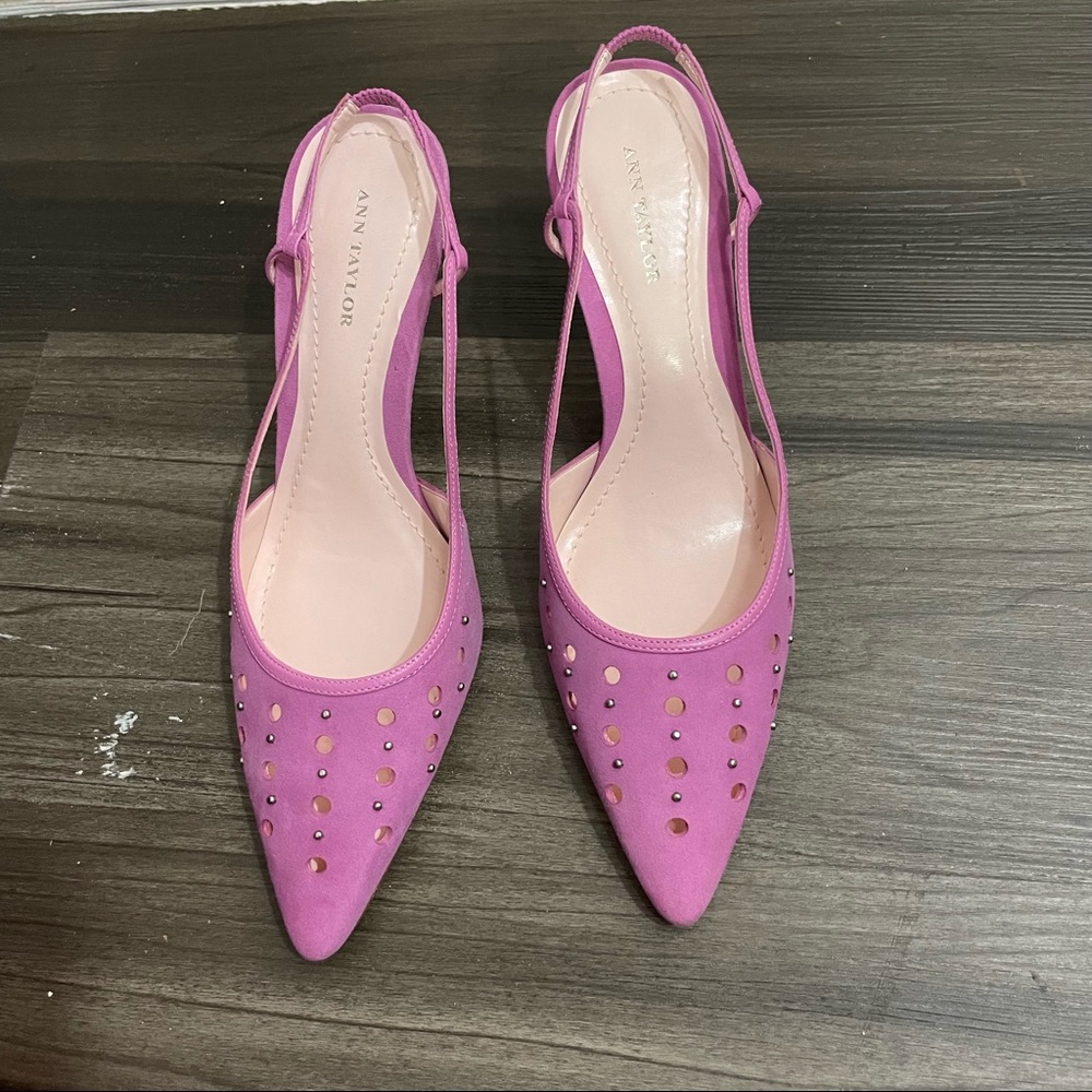 Ann Taylor Women’s Lilac Suede Heels - Size 7